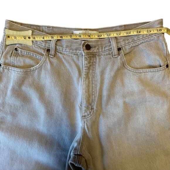 Flannel Lined L. L. Bean Double L Tan Jeans Size 35 x 30 - Picture 6 of 12